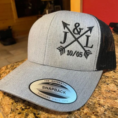 Wedding party trucker hat Embroidered groomsmen hat