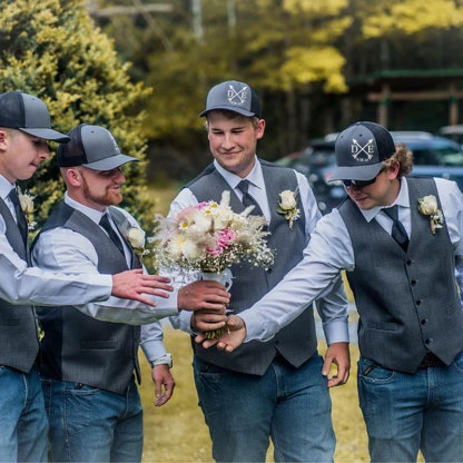 Wedding party trucker hat Embroidered groomsmen hat