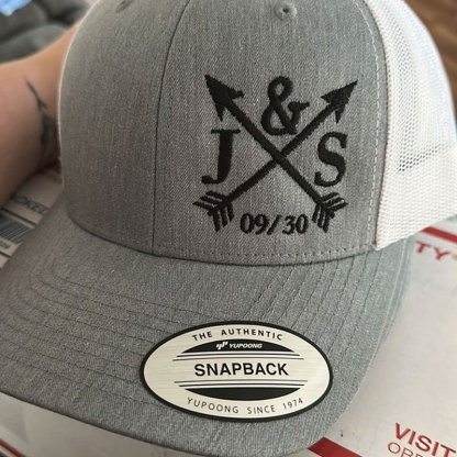 Wedding party trucker hat Embroidered groomsmen hat