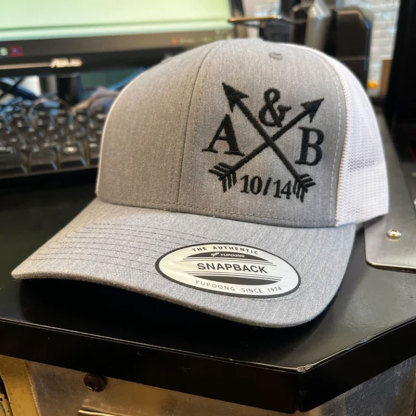 Wedding party trucker hat Embroidered groomsmen hat