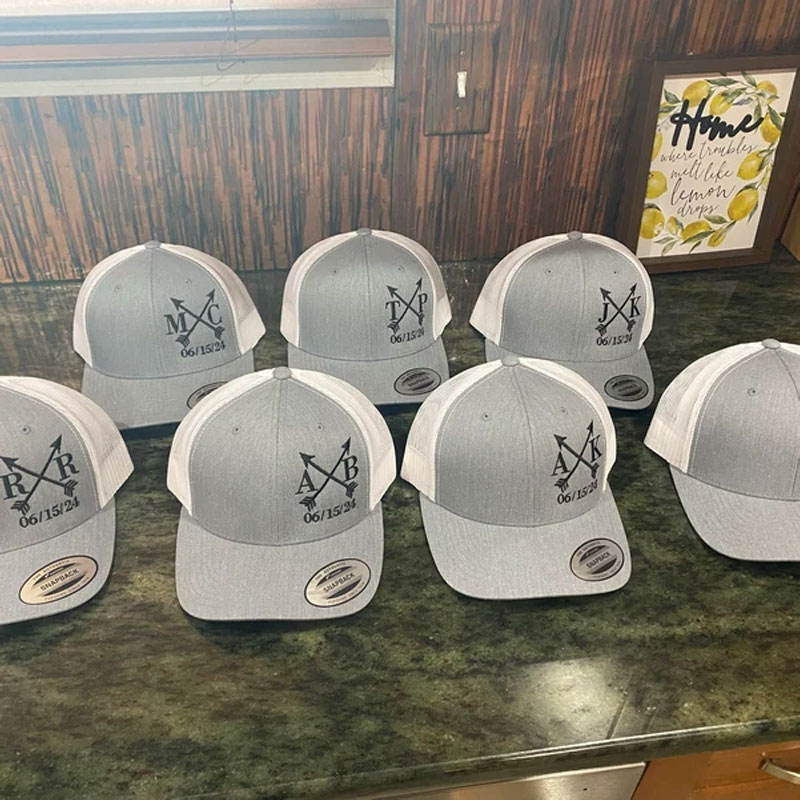 Wedding party trucker hat Embroidered groomsmen hat
