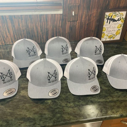 Wedding party trucker hat Embroidered groomsmen hat