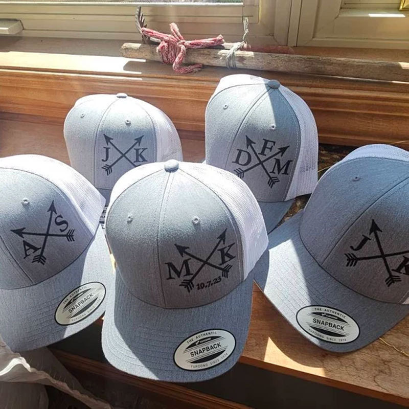 Wedding party trucker hat Embroidered groomsmen hat