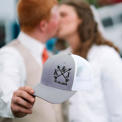 Wedding party trucker hat Embroidered groomsmen hat