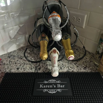 Personalized Home Bar Coffee Bartender Mat Present