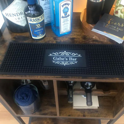 Personalized Home Bar Coffee Bartender Mat Present