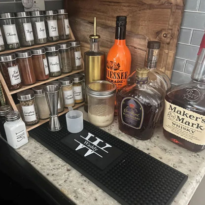 Personalized Home Bar Coffee Bartender Mat Present