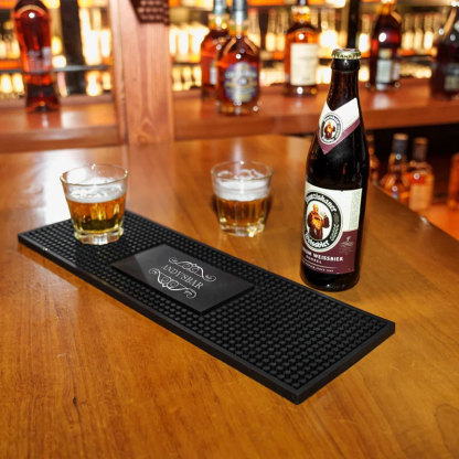 Personalized Home Bar Coffee Bartender Mat Present