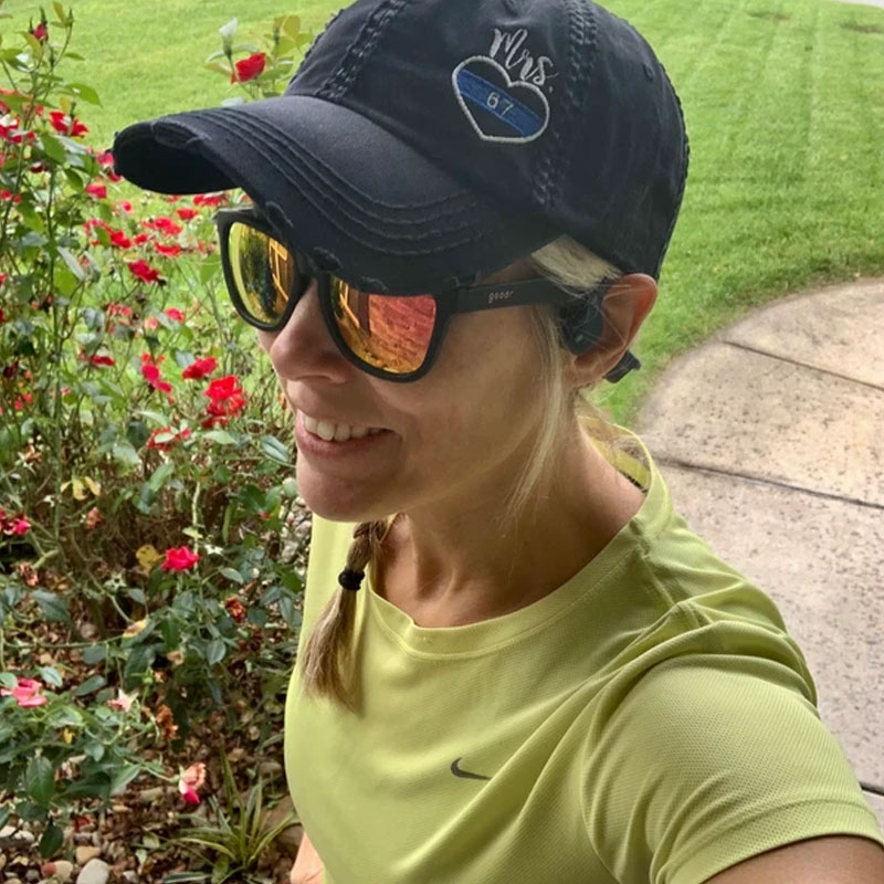 Women's Police Thin Blue Line Badge Number Hat