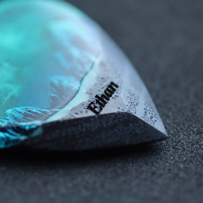 Wood resin guitar pick Northern Lights Best musician gift