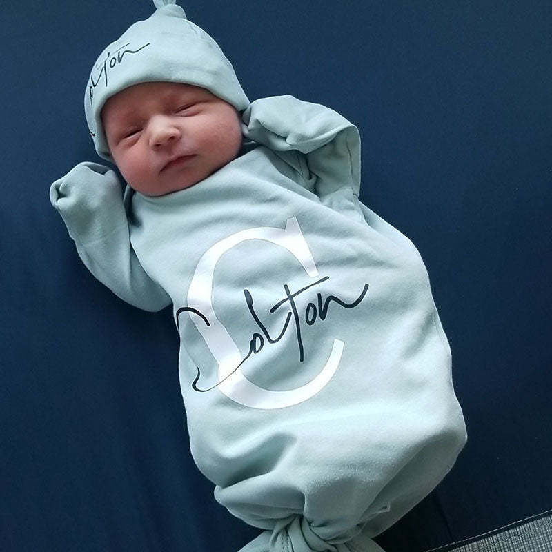 Personalized Hospital Gown Coming Home Outfit