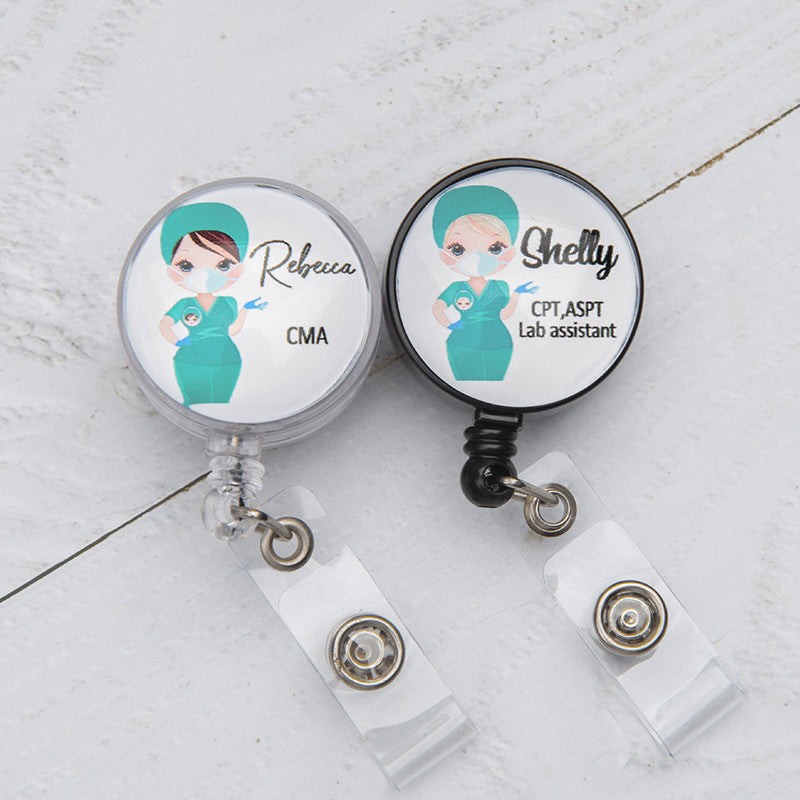 Personalized Nurse Badge Reel RN Nurse Badge Reel