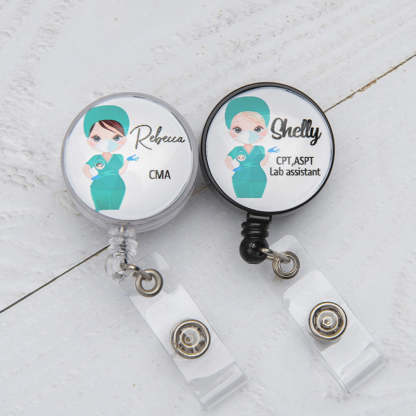 Personalized Nurse Badge Reel RN Nurse Badge Reel