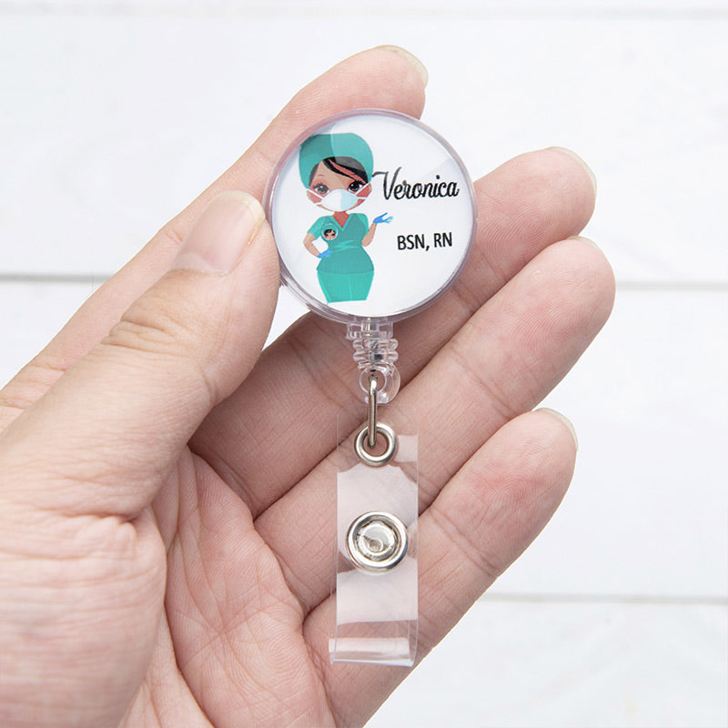 Personalized Nurse Badge Reel RN Nurse Badge Reel