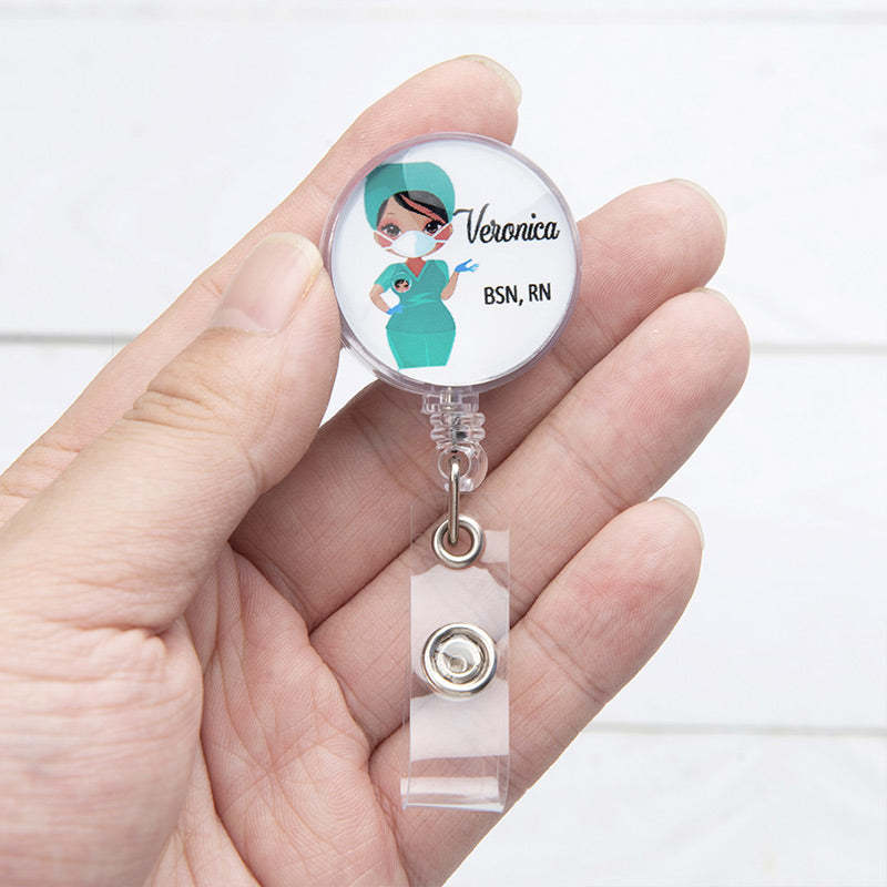Personalized Nurse Badge Reel RN Nurse Badge Reel