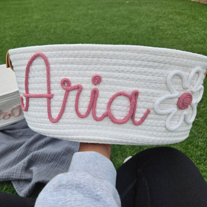 Baby shower personalized gift basket