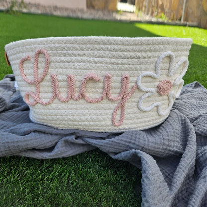 Baby shower personalized gift basket