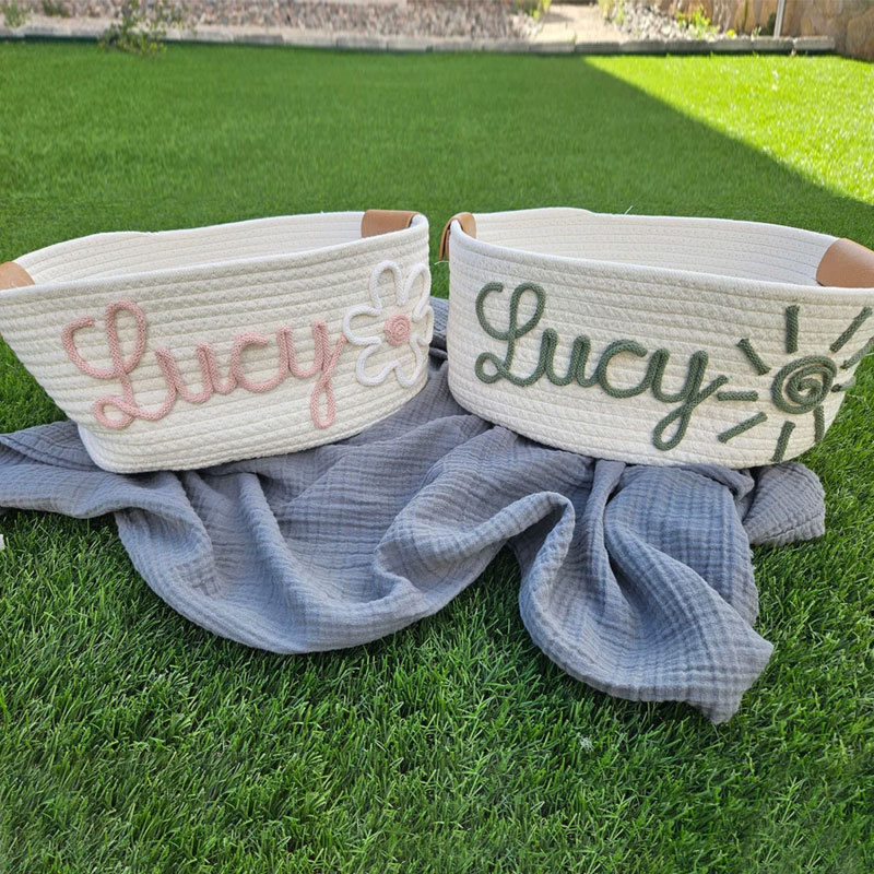 Baby shower personalized gift basket
