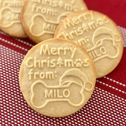 Personalized Baked With Love Christmas Holiday Cookie Stamp