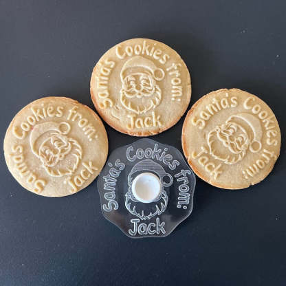 Personalized Baked With Love Christmas Holiday Cookie Stamp