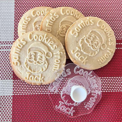 Personalized Baked With Love Christmas Holiday Cookie Stamp