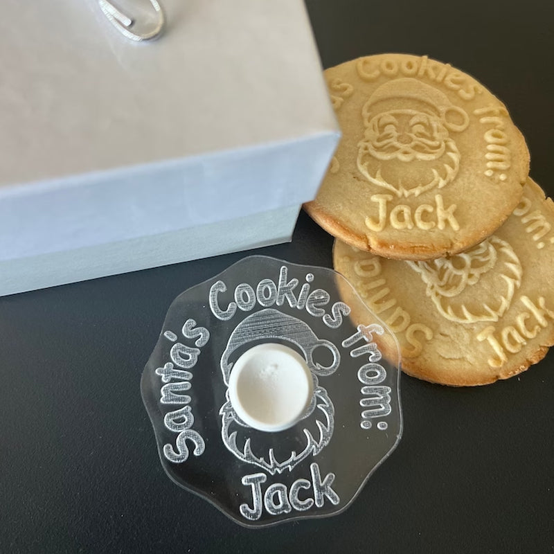 Personalized Baked With Love Christmas Holiday Cookie Stamp