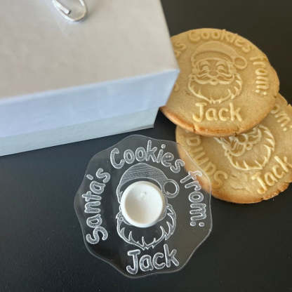 Personalized Baked With Love Christmas Holiday Cookie Stamp