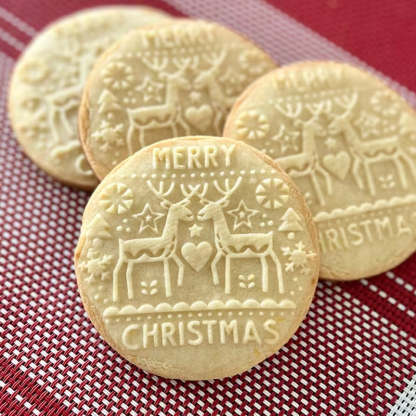 Personalized Baked With Love Christmas Holiday Cookie Stamp