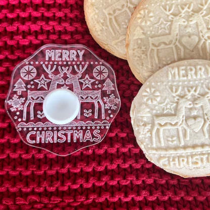 Personalized Baked With Love Christmas Holiday Cookie Stamp