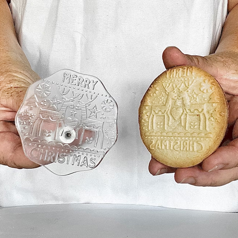 Personalized Baked With Love Christmas Holiday Cookie Stamp