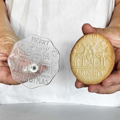 Personalized Baked With Love Christmas Holiday Cookie Stamp