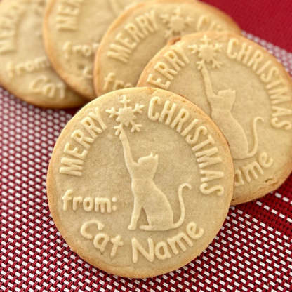 Personalized Baked With Love Christmas Holiday Cookie Stamp