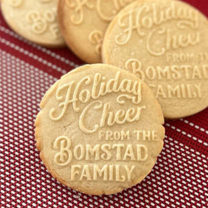 Personalized Baked With Love Christmas Holiday Cookie Stamp