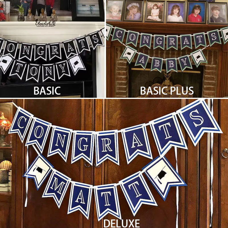  Personalized Graduation Party Decorations Banner Class of 2024, School Colors