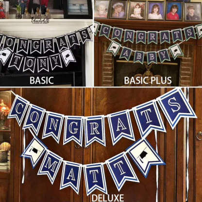  Personalized Graduation Party Decorations Banner Class of 2024, School Colors