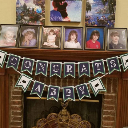  Personalized Graduation Party Decorations Banner Class of 2024, School Colors