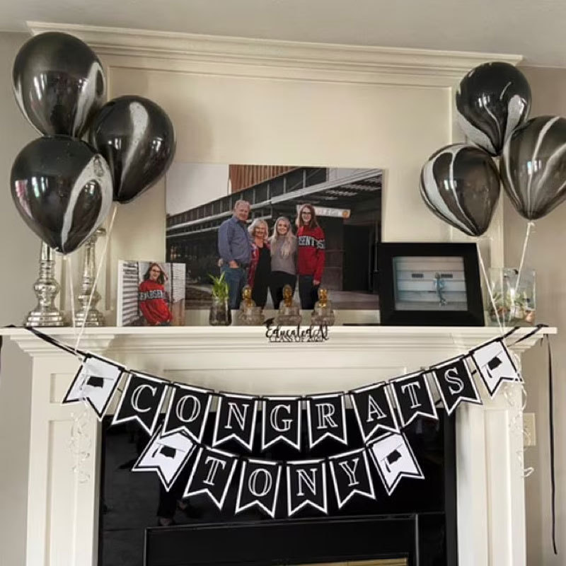  Personalized Graduation Party Decorations Banner Class of 2024, School Colors