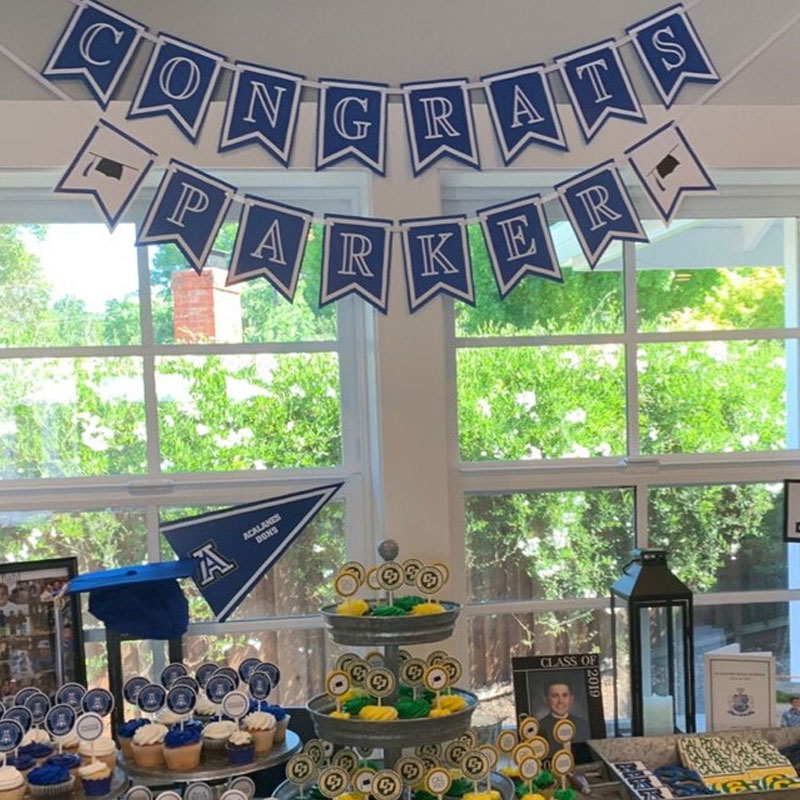  Personalized Graduation Party Decorations Banner Class of 2024, School Colors