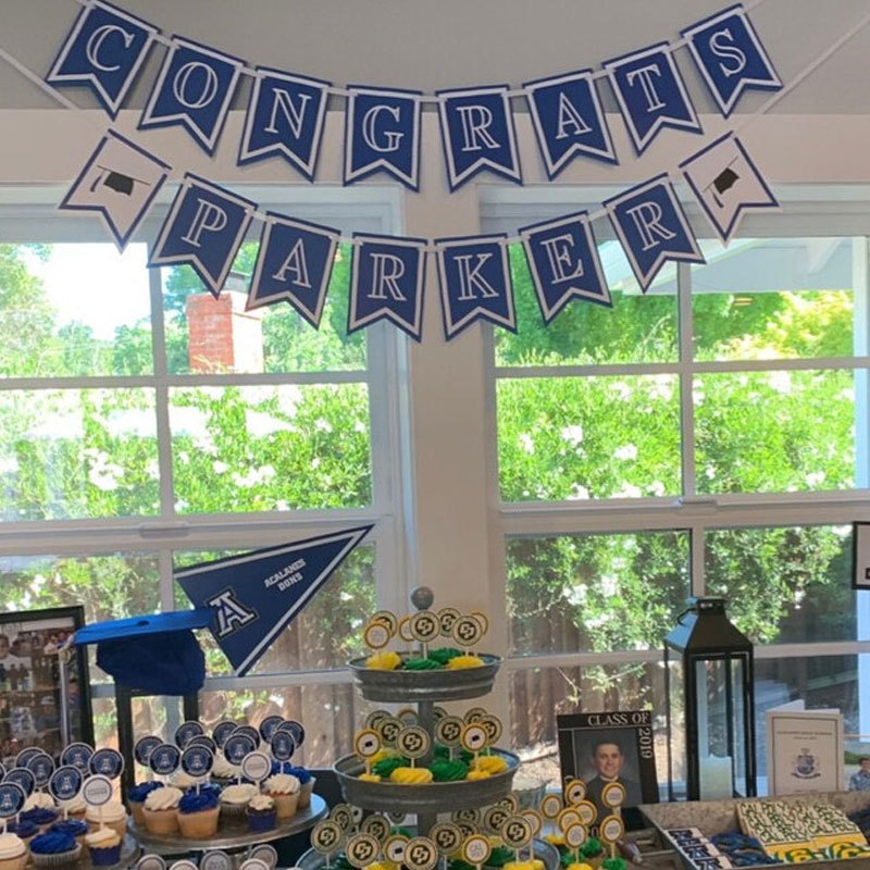  Personalized Graduation Party Decorations Banner Class of 2024, School Colors