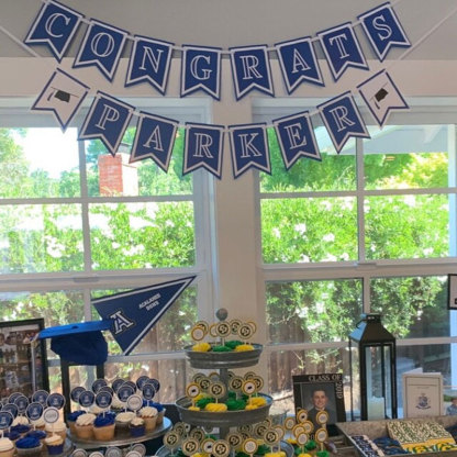  Personalized Graduation Party Decorations Banner Class of 2024, School Colors