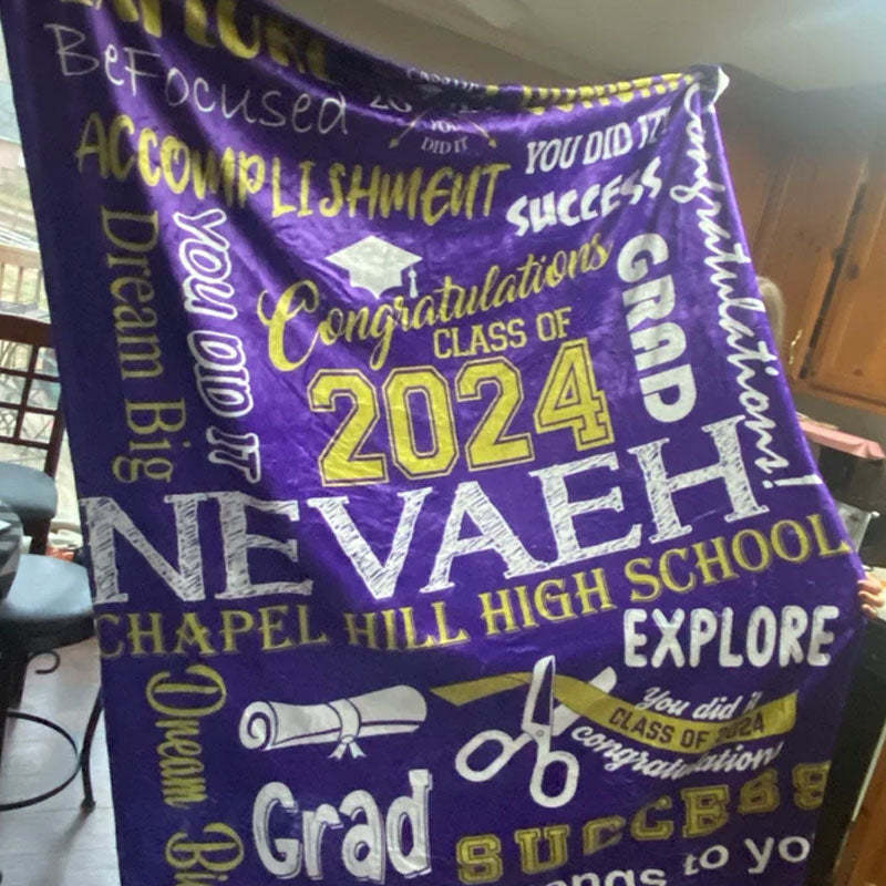 2024 Graduation Blanket, Senior blanket