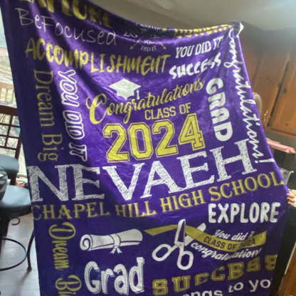 2024 Graduation Blanket, Senior blanket