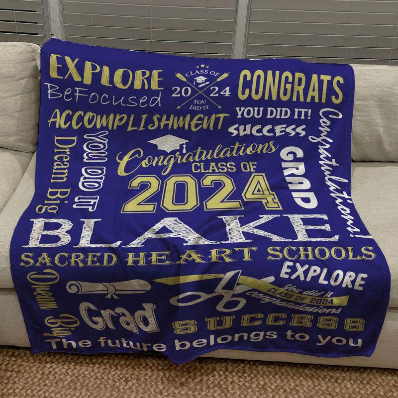 2024 Graduation Blanket, Senior blanket
