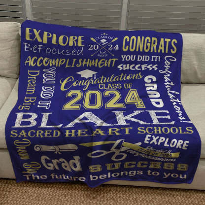 2024 Graduation Blanket, Senior blanket
