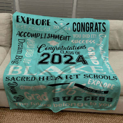 2024 Graduation Blanket, Senior blanket
