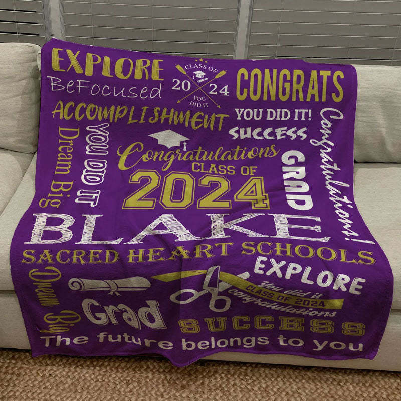 2024 Graduation Blanket, Senior blanket