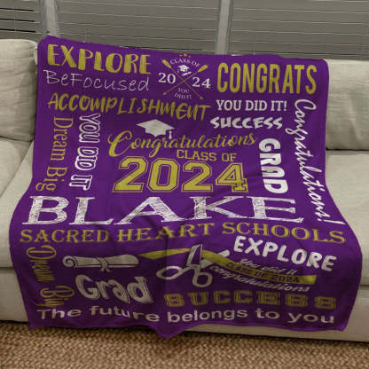 2024 Graduation Blanket, Senior blanket