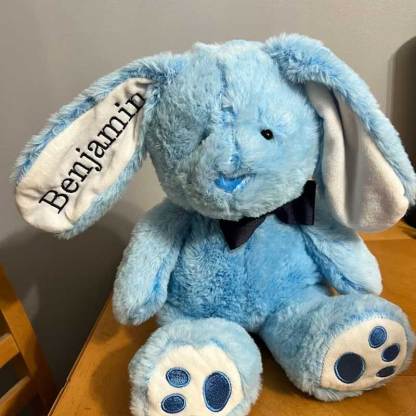 Personalized My First Easter Basket Embroidered Ear Bunny