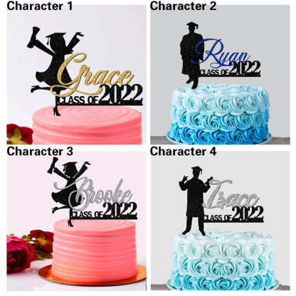 Personalized Graduation Congrats Decor Cake Topper Class of 2024