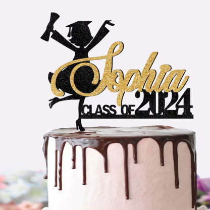 Personalized Graduation Congrats Decor Cake Topper Class of 2024
